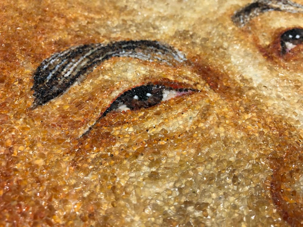 Close up of gem painting.