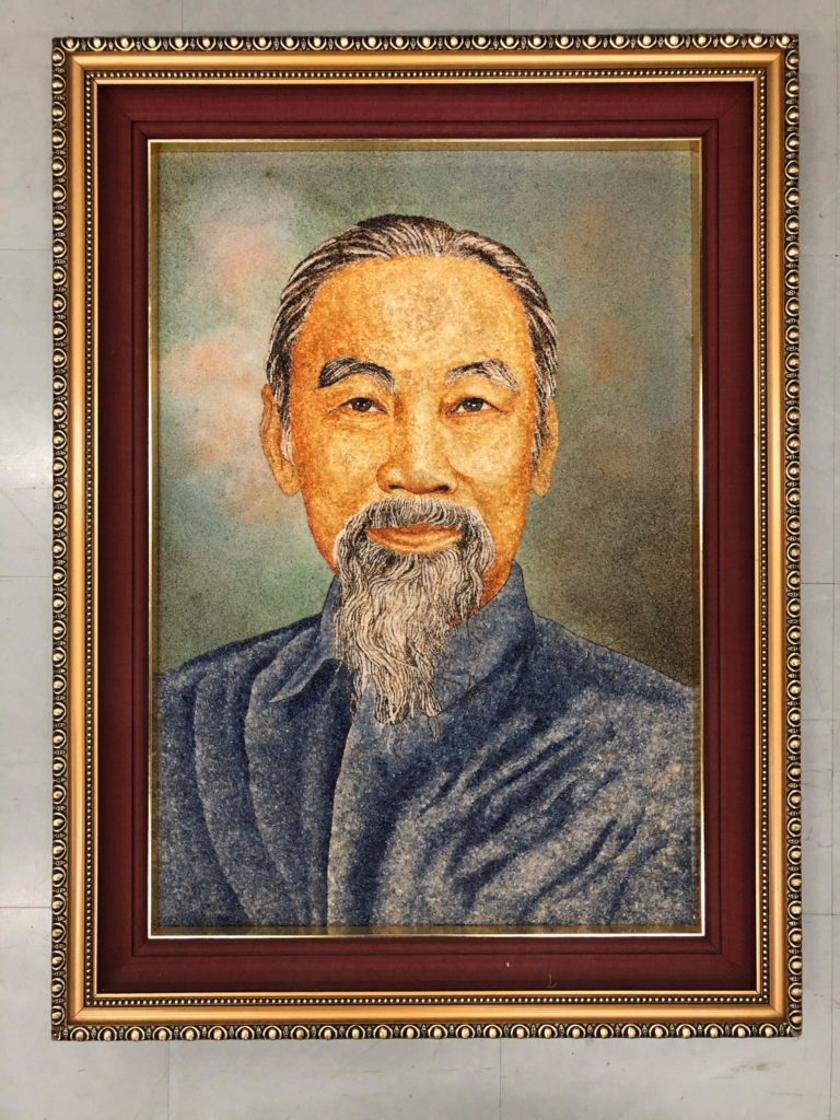 Gem painting of Ho chi Minh.