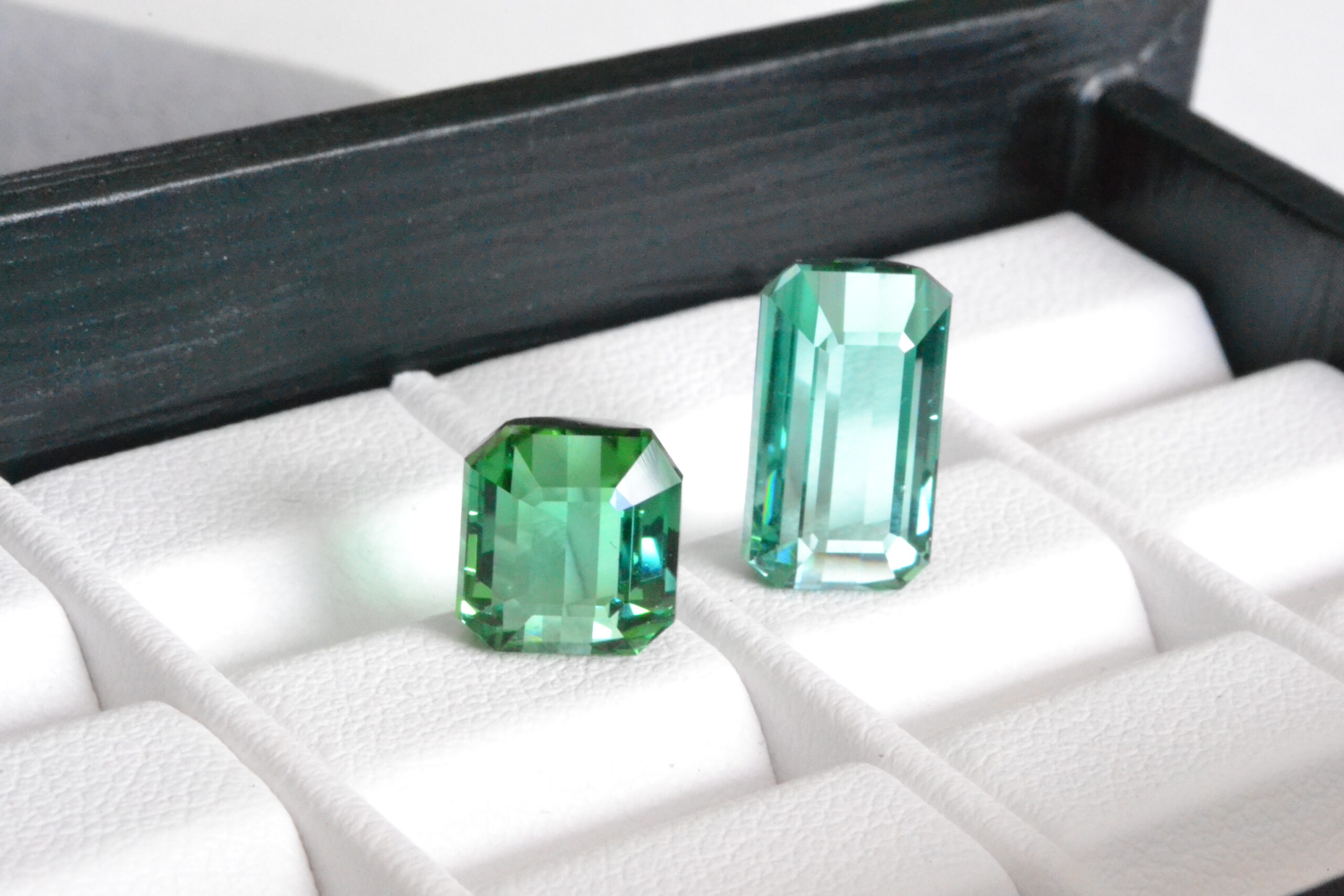 Mint tourmaline Emerald cut